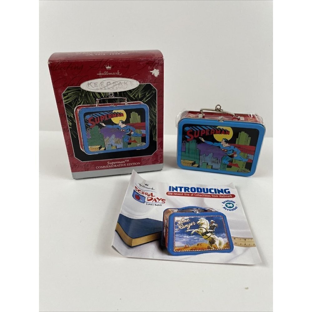 Hallmark Keepsake Superman Lunchbox Christmas Ornament Super Hero 1998 with Box